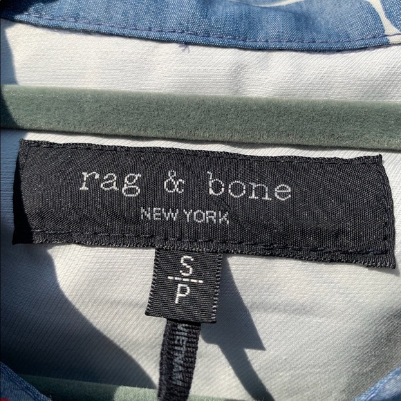 Nwt Rag & bone men’s mace indigo floral shirt jacket size small - Picture 3 of 11